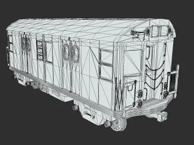 Subway train Low-poly 3D model