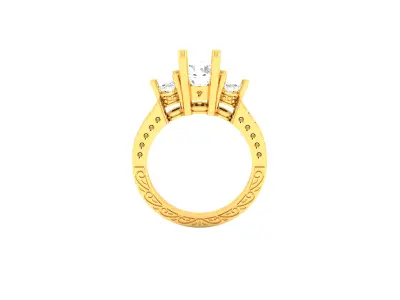 Women Ring  Render 3dm STL OBJ FBX Details 3D print model 433