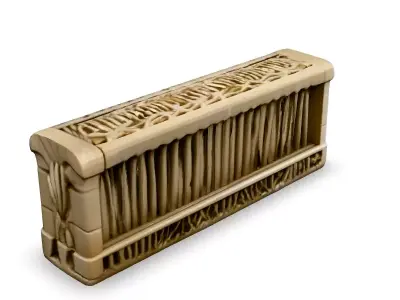 Ornate Balustrade Section Architectural Detail Low-poly 3D model