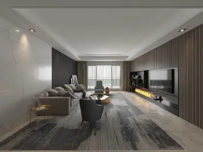 minimalist apartment 3D model