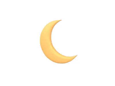 Cartoon Moon v1 003 Low-poly 3D model