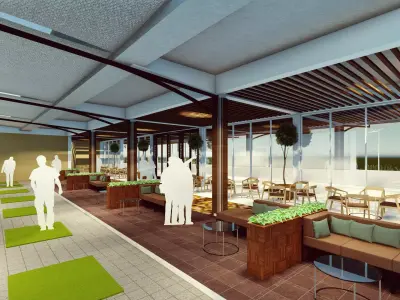 driving range golf 3D model