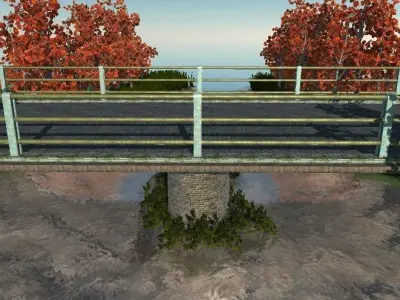 Bridge wooden Free 3D model