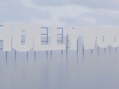 Hollywood Sign 3D Model High Quality Landmark Replica 3D model