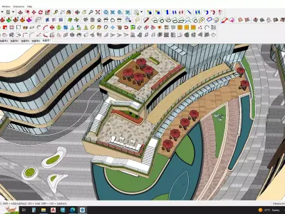 SKETCHUP SHOPPING MALL 3D MODEL 3D model