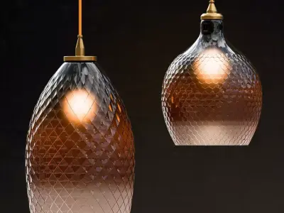 Lamp Hanging Round Ombre 3D model
