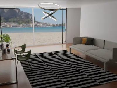 sea house design Low-poly 3D model