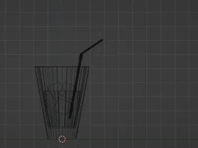 glass of juice Low-poly 3D model