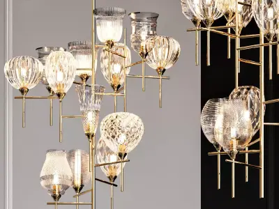 Chair Small Modern Chandeliers 3D model