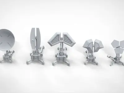 Sci fi antenna 5 3D model