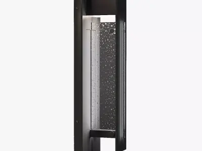 River Path Led Outdoor Wall Light Bkt 3D model