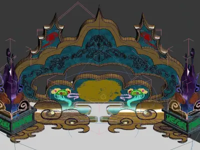 Religion - light curtains 3D model