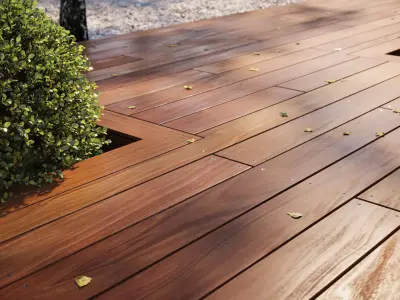 Exotic wood decking texture 3D model