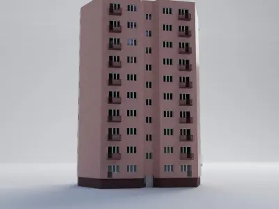 Apartment building 3D model