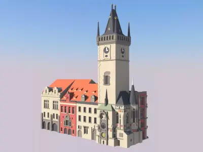 Prague Old City Hall 3D print model