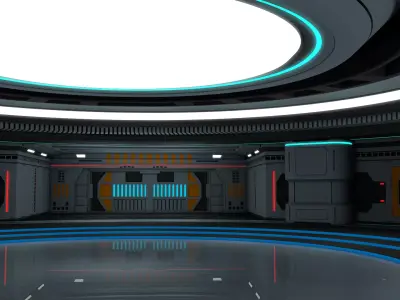 Sci Fi Corridor SPaceship 3D model