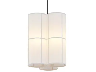 Hashira taiwanese bamboo pendant light 3D model