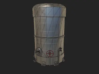 Silo tank Low-poly 3D model