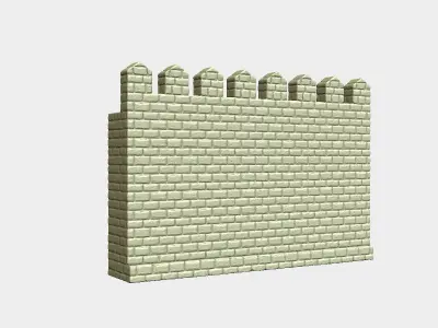 Castle wall 3D print model