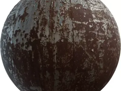 Rusty Peeling Paint Metal Texture