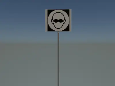 protection sign  Free low-poly 3D model