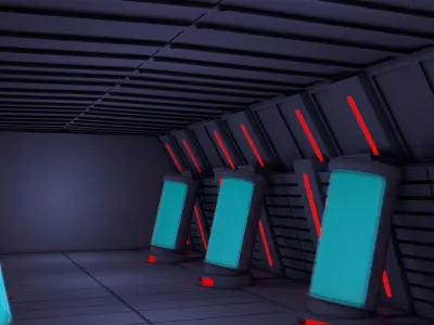 Sci Fi Room 3D model buy