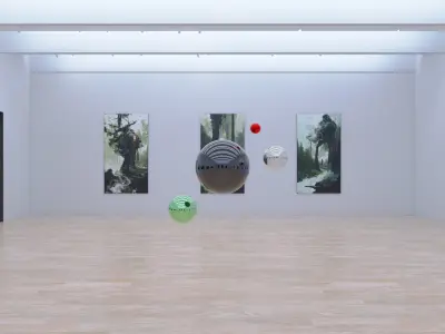 HDRI - Art Museum Gallery Interior 30b - 16384x8192 Texture