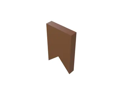 Bookmark Symbol v1 005 Low-poly 3D model