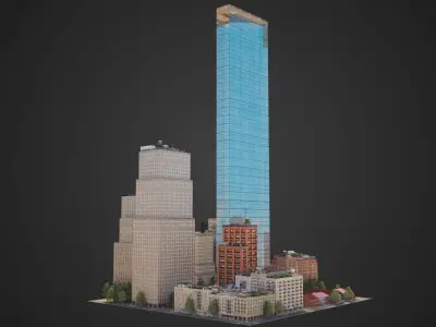 City District H11-R7 MAYA Low-poly 3D model