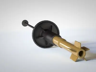 Simon Door Breach Rifle Grenade simple model Free low-poly 3D model