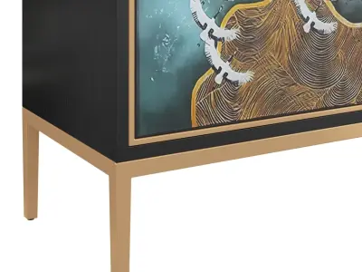 Homary-Modern Black Buffet 3D model