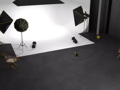 Studio Photo Professional Photography Studio Set 3D model