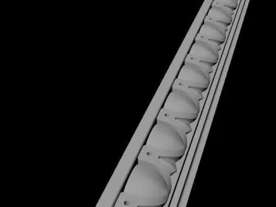 baguette decorative border 3D model