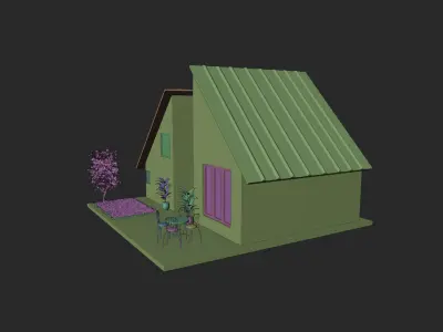 Isometric Modern House - Exterior 3D model