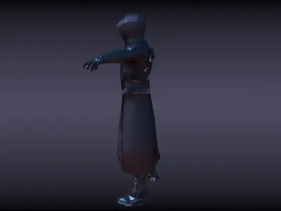 sci fi character Low-poly 3D model purchase