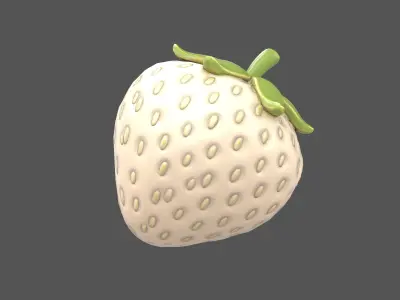 Strawberry v1 003 Low-poly 3D model