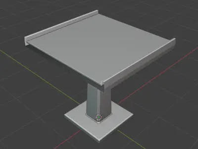 Road Asset Free low-poly 3D model