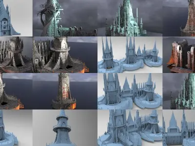 Elden Celtic Architecture Collection 1 3D Model Pack