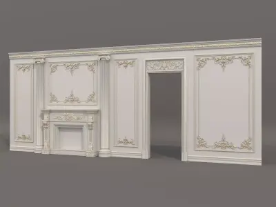 Wall Molding in Classic French style 52 3D model