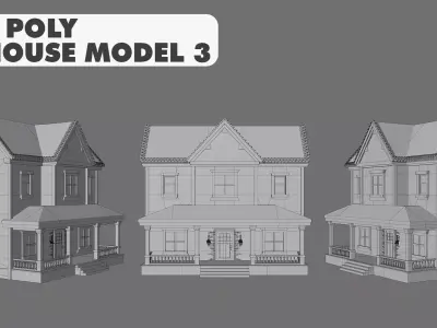 House Model 3 Low-poly 3D model purchase