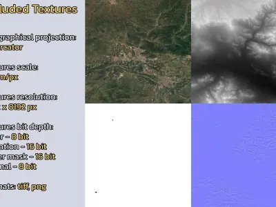 Zhangjiakou China City Landscape 3D Model 3D model