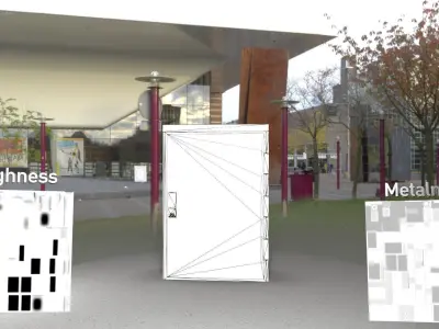 Electrical Distribution Cabinet 4 Low-poly 3D model