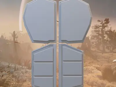 Sci Fi Armour Smooth Top plates 3D print model