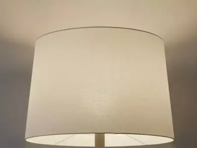 Modern Tripod Table Lamp with Warm Glow Low-poly 3D model