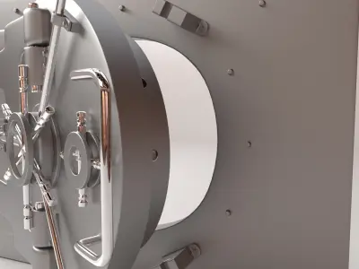 Vault metal safe 3D model