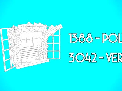 SMALL GREENHOUSE CARTOON STYLIZED Low-poly 3D model