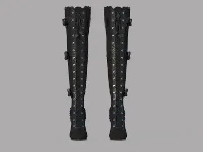 Lolita Boots Low-poly 3D model
