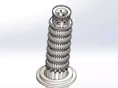 leaning tower of pisa 3d model 3D print model