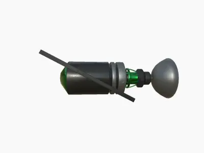 Satellite D01 Black Green - SciFi Space Design Low-poly 3D model