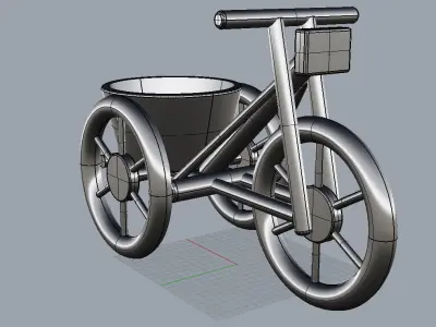decorative flower pot 3D model